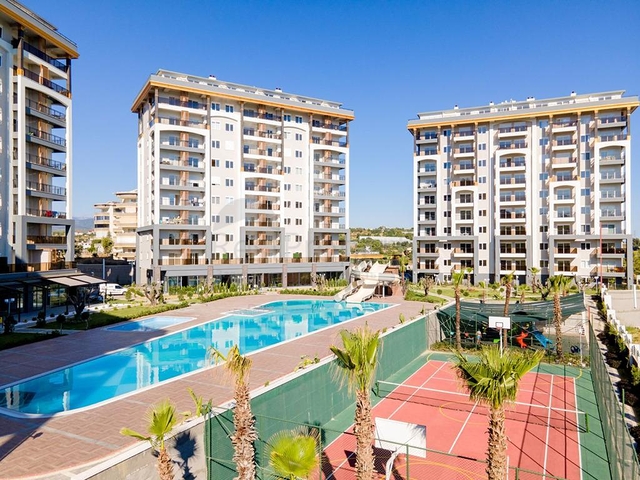 Wohnung zu vermieten 1+1 in Avsallar, 1 200 m vom Meer entfernt