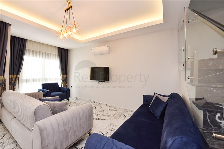 Möbliertes Penthouse 2+1 für langfristige Miete in der Gegend von Oba