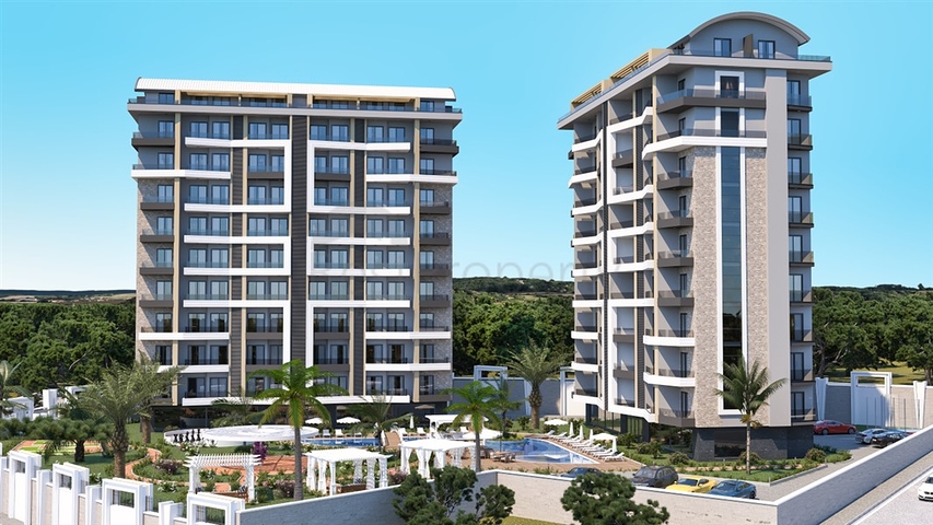 1+1 und 2+1 Wohnungen im Bau in Avsallar