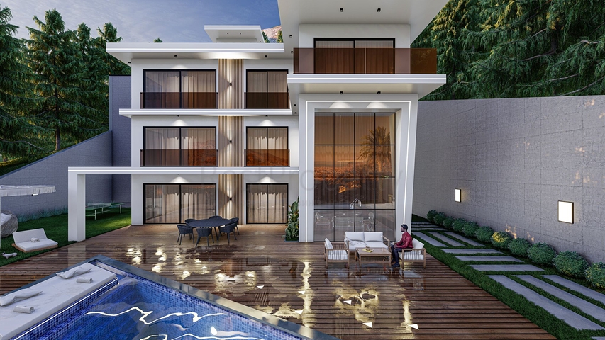 Villa mit 4+1 Grundriss unter Staatsbürgerschaft in der prestigeträchtigen Gegend von Alanya Tepe