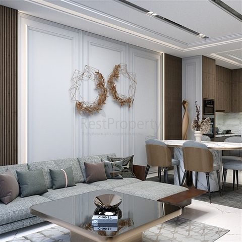 Luxus und Harmonie am Ufer. Premium-Projekt an der ersten Küste