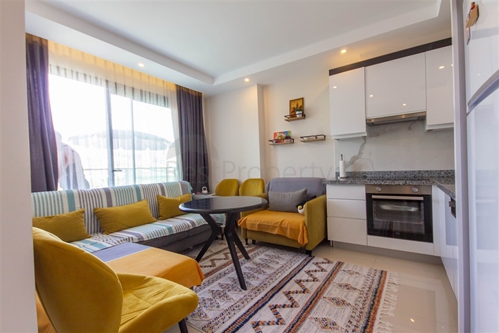 Gemütliche 1+1 Wohnung 650m vom Meer entfernt im Stadtteil Mahmutlar