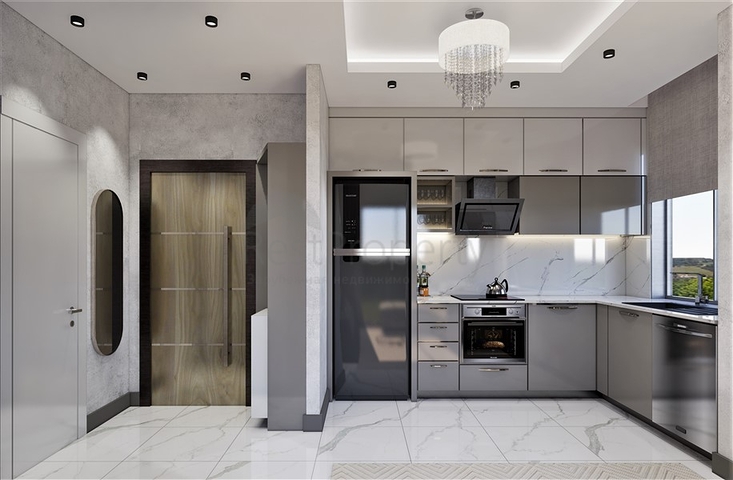 Penthouse mit 2+1 Grundriss in einer neuen Wohnanlage im Stadtteil Demirtas