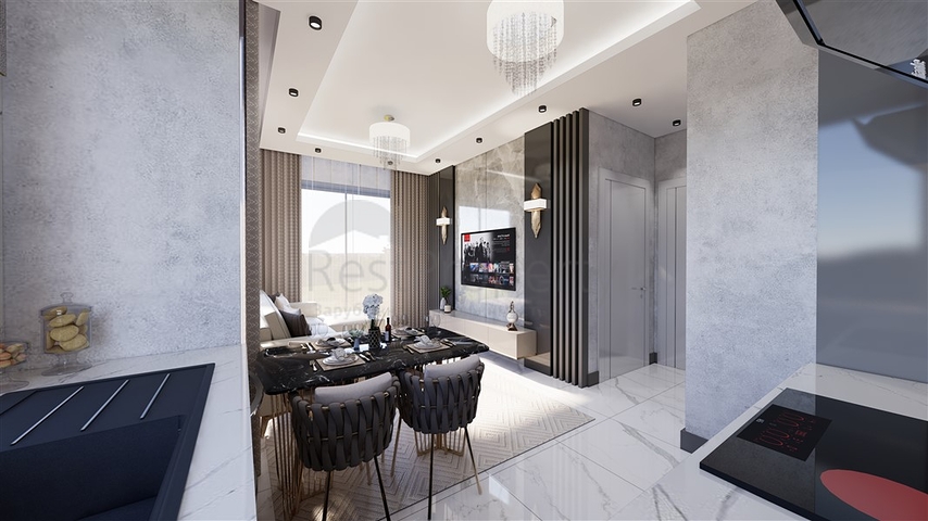 Penthouse mit 2+1 Grundriss in einer neuen Wohnanlage im Stadtteil Demirtas