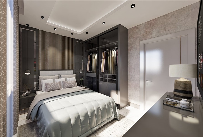 Penthouse mit 2+1 Grundriss in einer neuen Wohnanlage im Stadtteil Demirtas