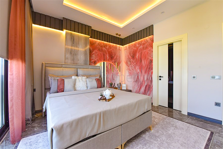 4+1 Villa mit modernem Design in der malerischen Gegend von Kargicak