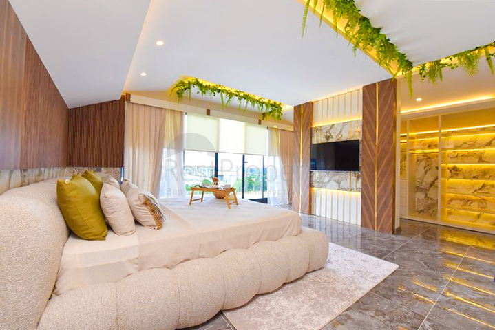 4+1 Villa mit modernem Design in der malerischen Gegend von Kargicak