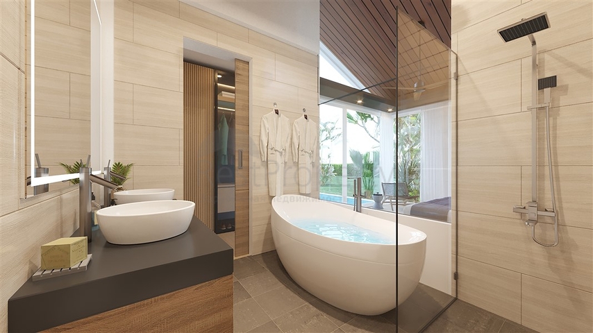 Villen mit drei Schlafzimmern und privatem Pool in 10 Minuten zum Meer