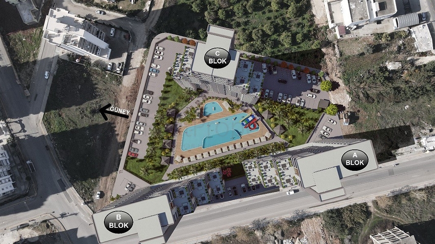 Attraktives Projekt 600 m vom Meer entfernt in Mersin