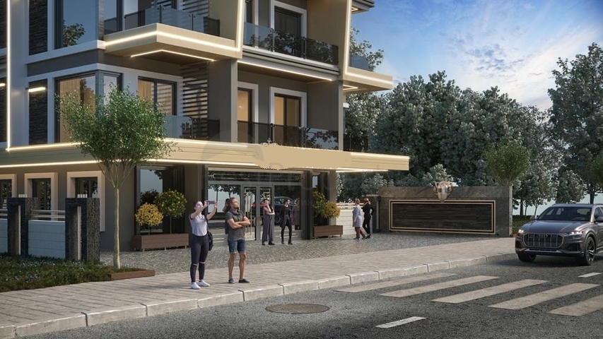 Penthouse 2+1 in Verbindung mit der Infrastruktur im Bezirk Oba