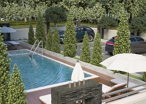 Penthouse 2+1 in Verbindung mit der Infrastruktur im Bezirk Oba