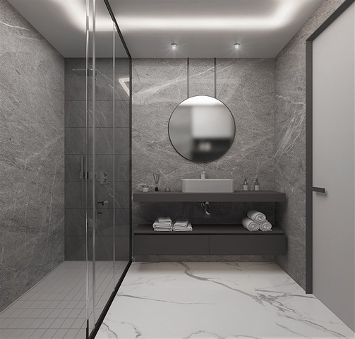 Neue Wohnanlage im Bau im Stadtteil Erdemli