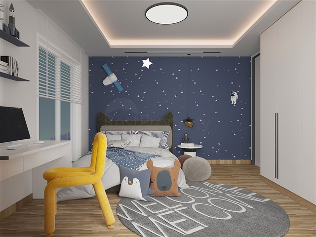 Neue Wohnanlage im Bau im Stadtteil Erdemli