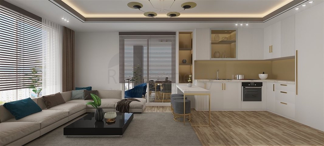 Neue Wohnanlage im Bau im Stadtteil Erdemli