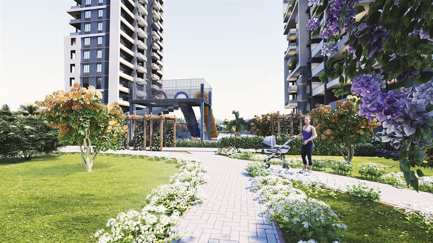 Investitionsprojekt in der Bauphase in Mersin, 500 m vom Meer entfernt