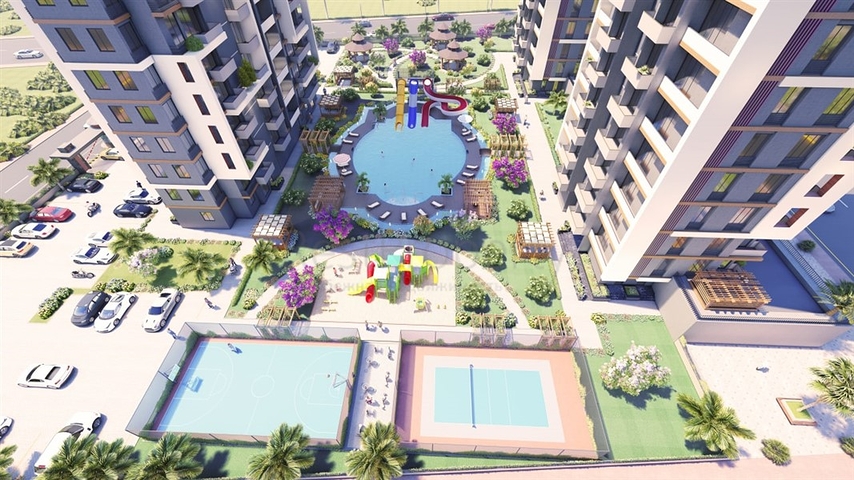 Investitionsprojekt in der Bauphase in Mersin, 500 m vom Meer entfernt