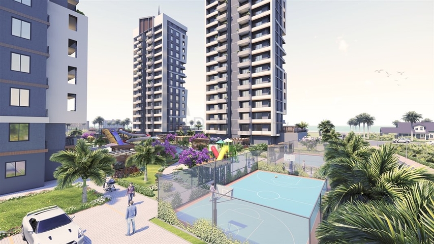 Investitionsprojekt in der Bauphase in Mersin, 500 m vom Meer entfernt