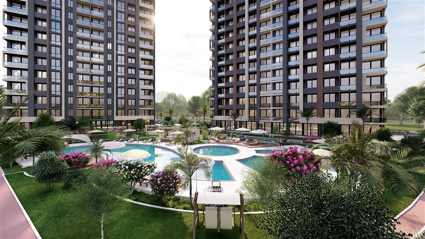 Der Komplex befindet sich in der Bauphase im Stadtteil Erdemli Mersin