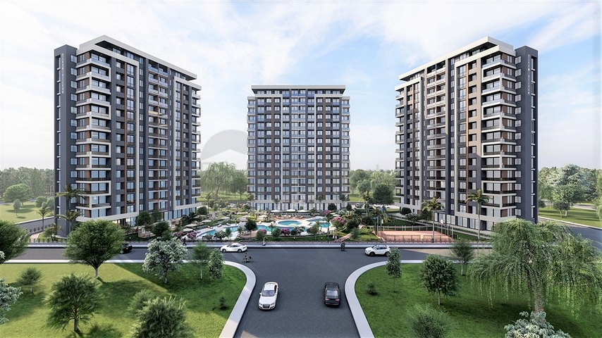 Der Komplex befindet sich in der Bauphase im Stadtteil Erdemli Mersin