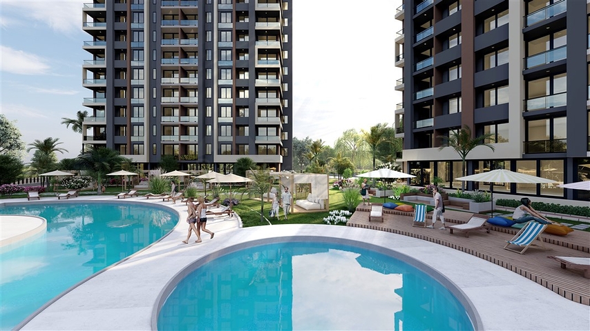 Der Komplex befindet sich in der Bauphase im Stadtteil Erdemli Mersin