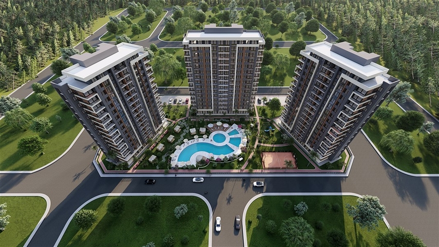 Der Komplex befindet sich in der Bauphase im Stadtteil Erdemli Mersin