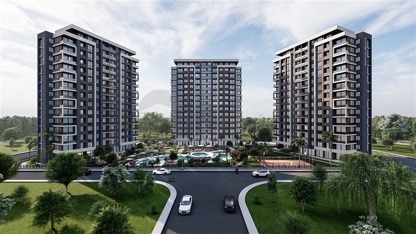 Der Komplex befindet sich in der Bauphase im Stadtteil Erdemli Mersin