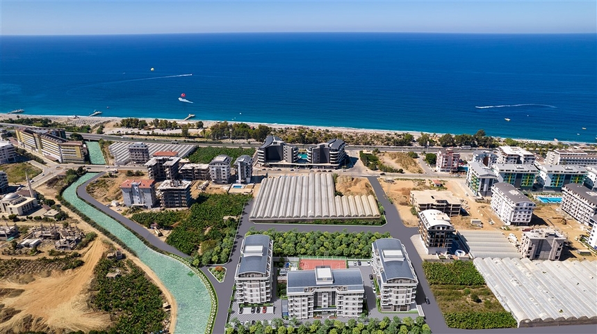 Neues Projekt eines Wohnkomplexes 300 m vom Meer entfernt im Stadtteil Kargicak