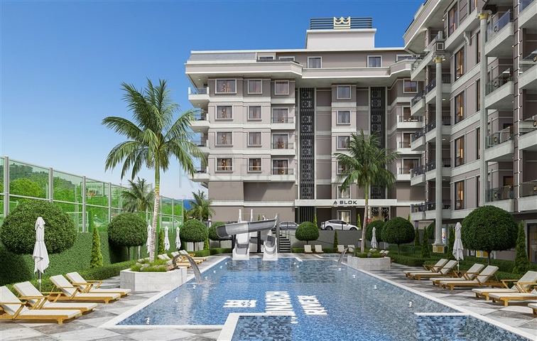 Neues Projekt eines Wohnkomplexes 300 m vom Meer entfernt im Stadtteil Kargicak