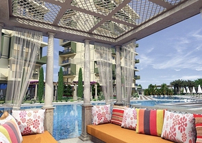 Zweizimmerwohnungen in einem Komplex mit Hotelinfrastruktur