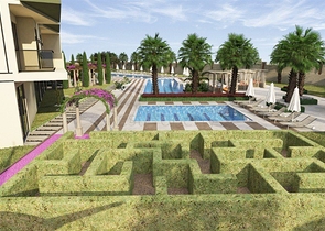 Zweizimmerwohnungen in einem Komplex mit Hotelinfrastruktur