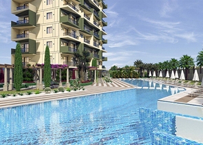 Zweizimmerwohnungen in einem Komplex mit Hotelinfrastruktur