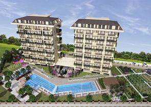 Zweizimmerwohnungen in einem Komplex mit Hotelinfrastruktur