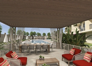 Zweizimmerwohnungen in einem Komplex mit Hotelinfrastruktur