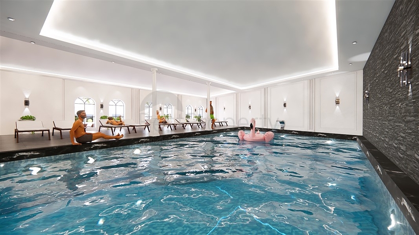 1+1 Apartment in einem Projekt in der Endphase des Baus im Stadtteil Avsallar