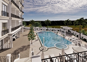 1+1 Apartment in einem Projekt in der Endphase des Baus im Stadtteil Avsallar