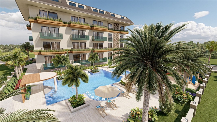 Neues Projekt während der Bauphase 800 m vom Meer entfernt im Bereich Oba