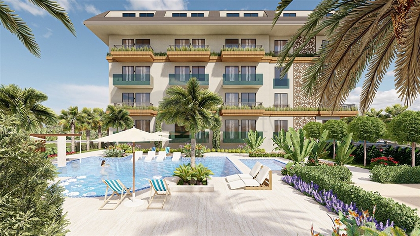 Neues Projekt während der Bauphase 800 m vom Meer entfernt im Bereich Oba