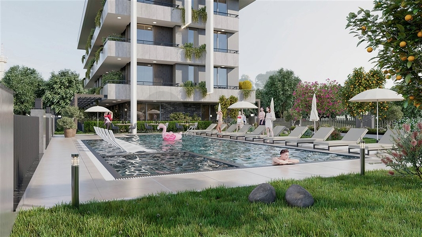 Ein Projekt für Liebhaber von Ruhe und Frieden im Zentrum von Alanya 