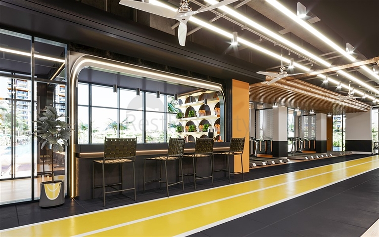 1+1 Wohnung in einem Premium-Komplex an der ersten Küste in Mahmutlar