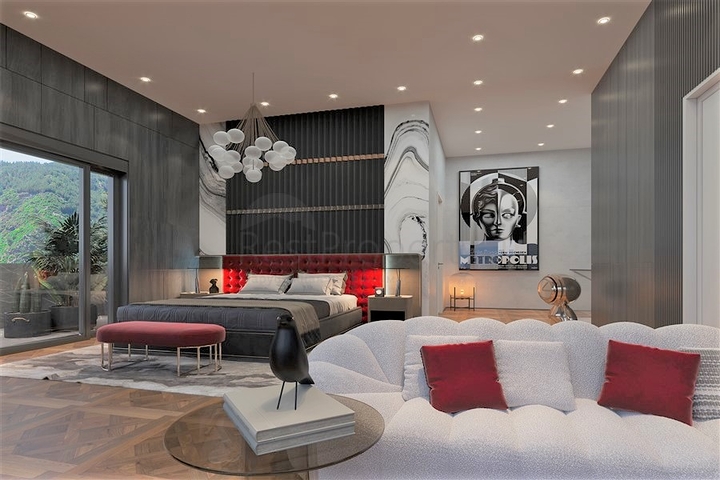 Neue Villa mit Panoramablick auf das Meer in Tepe