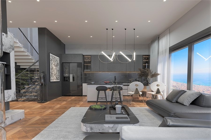 Neue Villa mit Panoramablick auf das Meer in Tepe