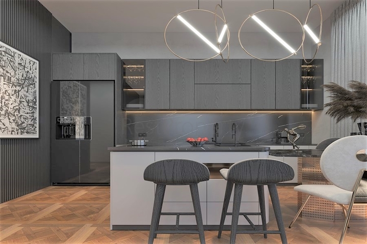 Neue Villa mit Panoramablick auf das Meer in Tepe