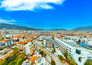 1+1 Wohnung in einem schicken Komplex, nur wenige Gehminuten vom Meer entfernt
