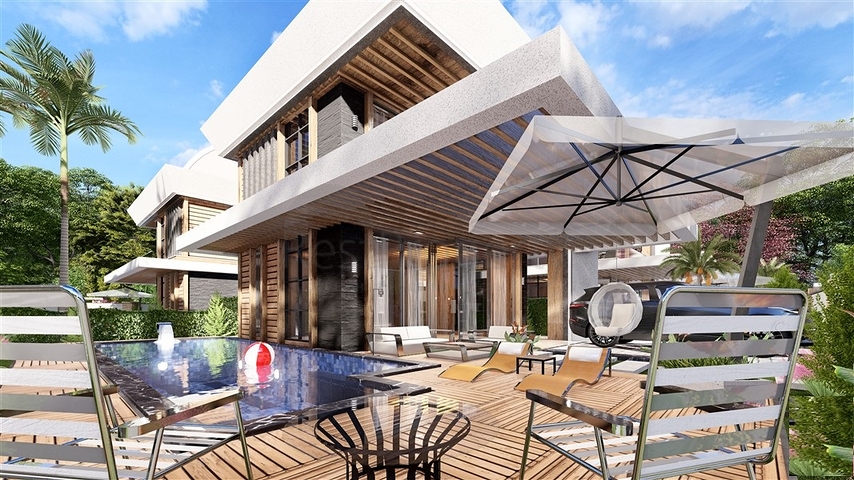 Villa 3+1 mit Whirlpool auf dem Dach, 250 m vom Meer entfernt