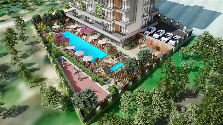 1+1 im grünen Viertel von Avsallar