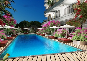 1+1 im grünen Viertel von Avsallar