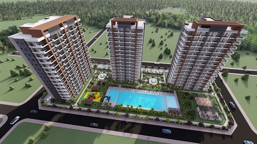 Neues Investitionsprojekt in der Bauphase in Mersin