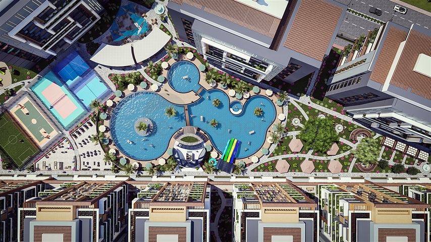 Das Großprojekt des Hotelkonzepts im Bezirk Tomyuk, 500m vom Meer entfernt