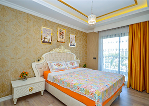 Luxuriöse 2+1-Wohnung mit Meerblick in einem Luxus-Komplex in Alanya