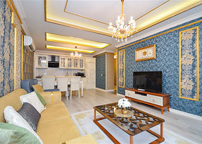 Luxuriöse 2+1-Wohnung mit Meerblick in einem Luxus-Komplex in Alanya